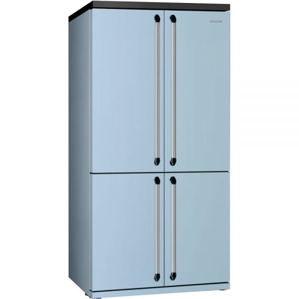 Smeg FQ960PB отдельностоящий 4-х дверный холодильник Side-by-Side