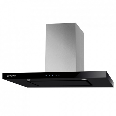 Maunfeld NORFOLK 90 INOX/ GLASS Black вытяжка наклонная