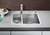 Blanco ZEROX 340/180-IF/А нерж. сталь зеркальная полировка с клапаном-автоматом 521642 мойка