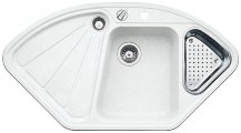 Blanco DELTA II SILGRANIT белый с клапаном-автоматом (521256) мойка