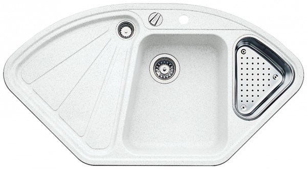 Blanco DELTA II SILGRANIT белый с клапаном-автоматом (521256) мойка