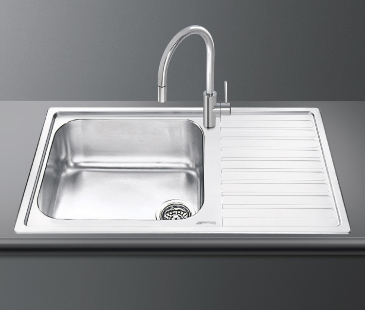 Smeg LGM861D-2 мойка крыло справа нержавеющая сталь с микродекором