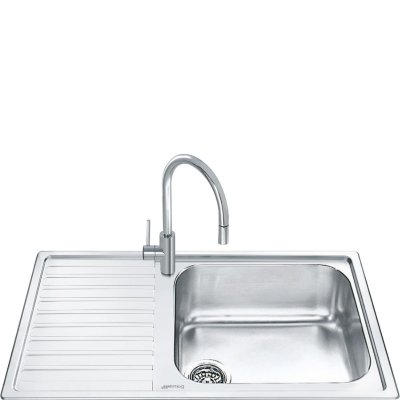Smeg LGM861S-2 мойка крыло слева нержавеющая сталь с микродекором